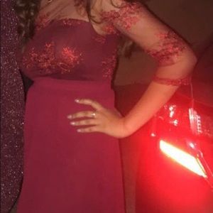 Burgundy long dress!